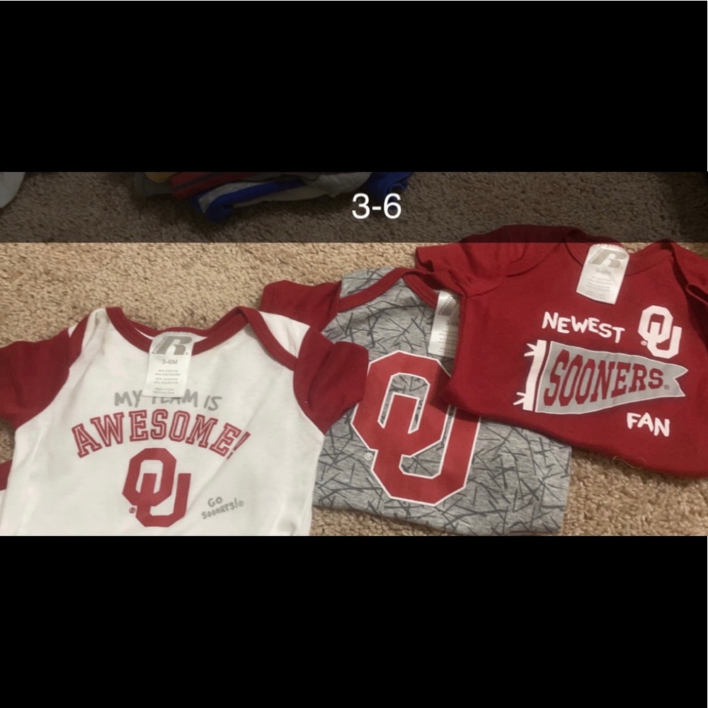 Oklahoma sooners baby onesies